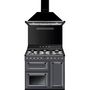 Voir la diapositive 3 : SMEG Piano de cuisson gaz TR93GR