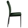 Voir la diapositive 3 : TOILINUX Lot de 4 Chaises de salle à manger Dina effet velours et métal