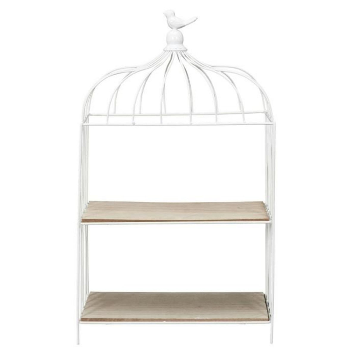 Paris Prix Étagère Déco à Poser  Cage à Oiseau  51cm Blanc