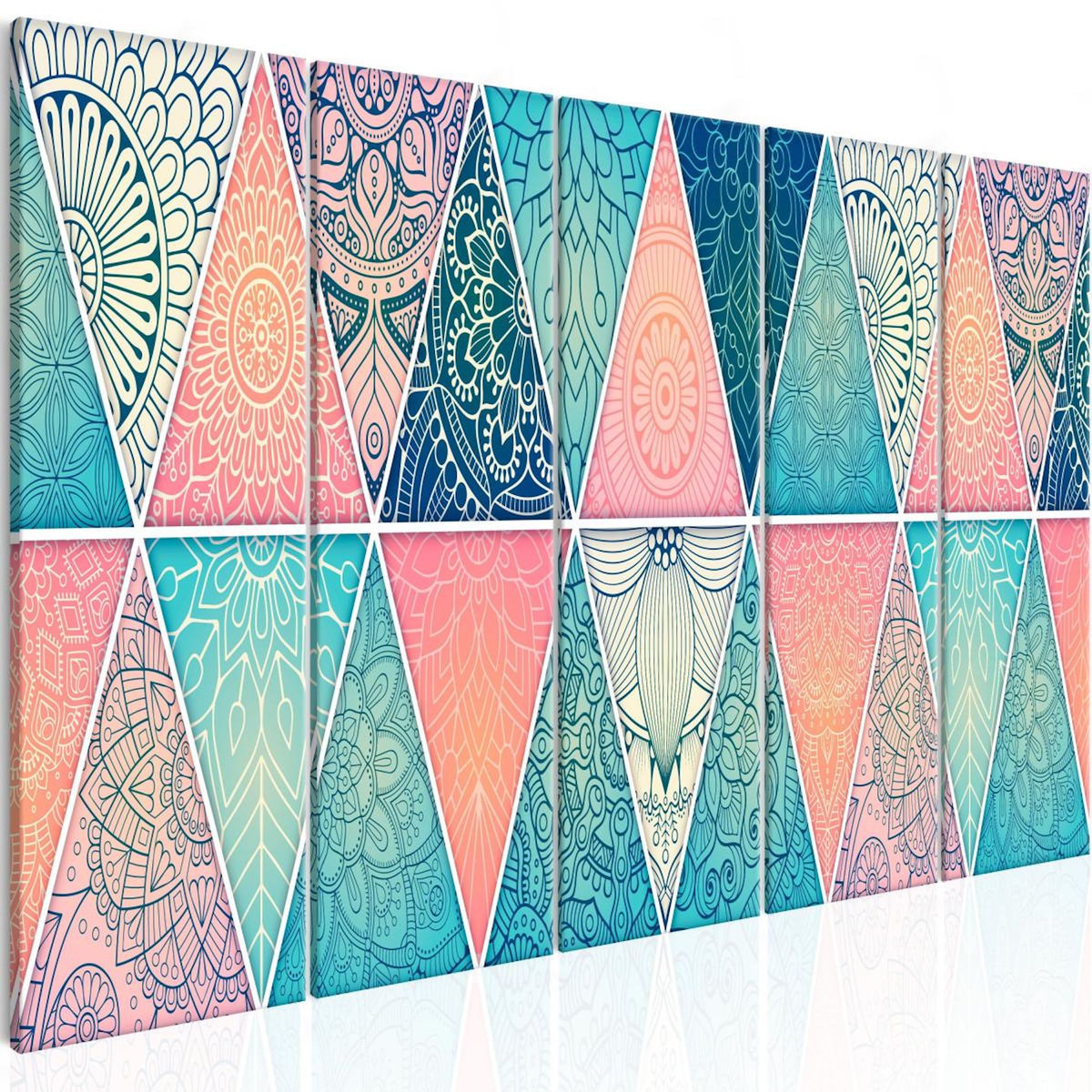 Paris Prix Tableau 5 Panneaux  Oriental Triangles Narrow