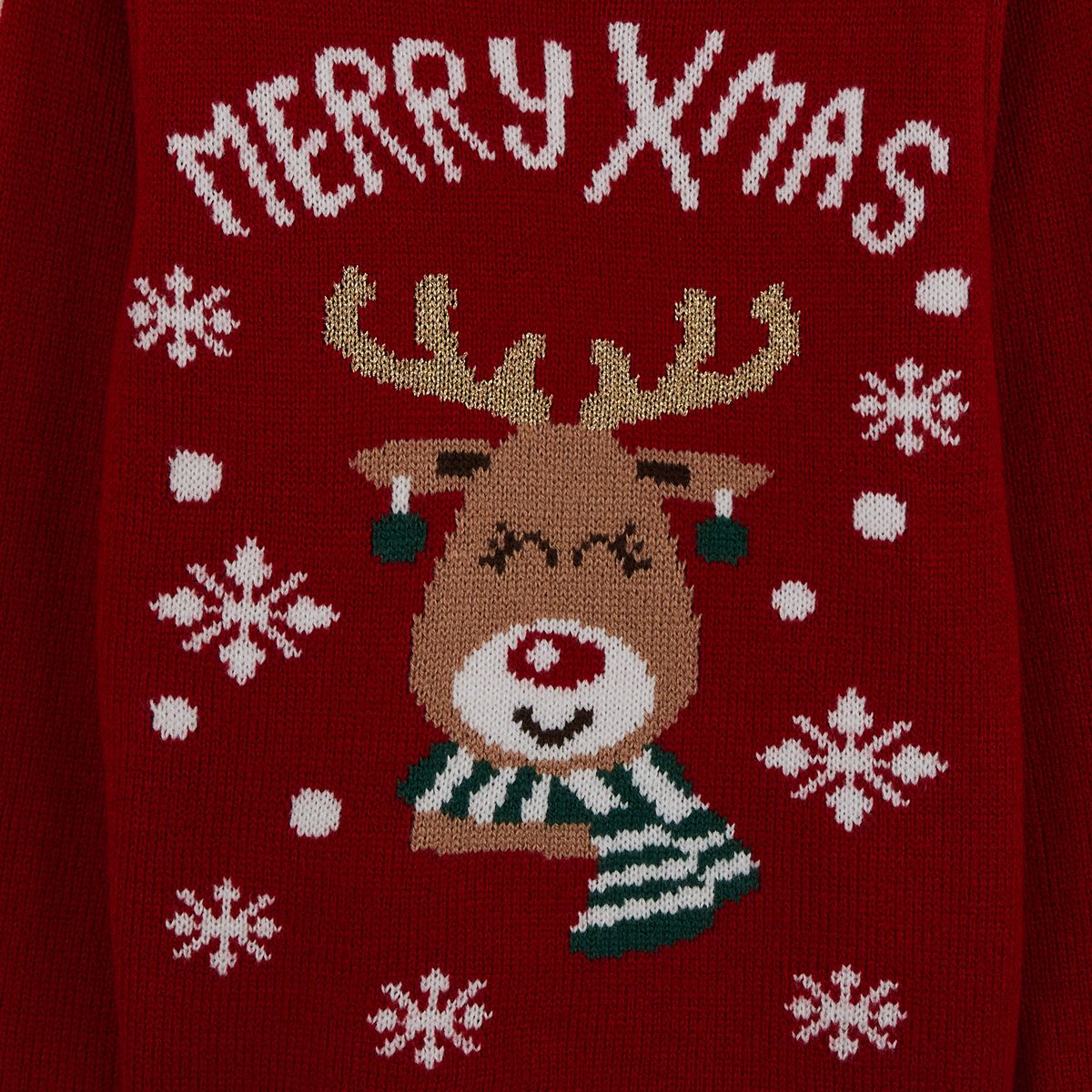 INEXTENSO Pull de noël renne rouge fille