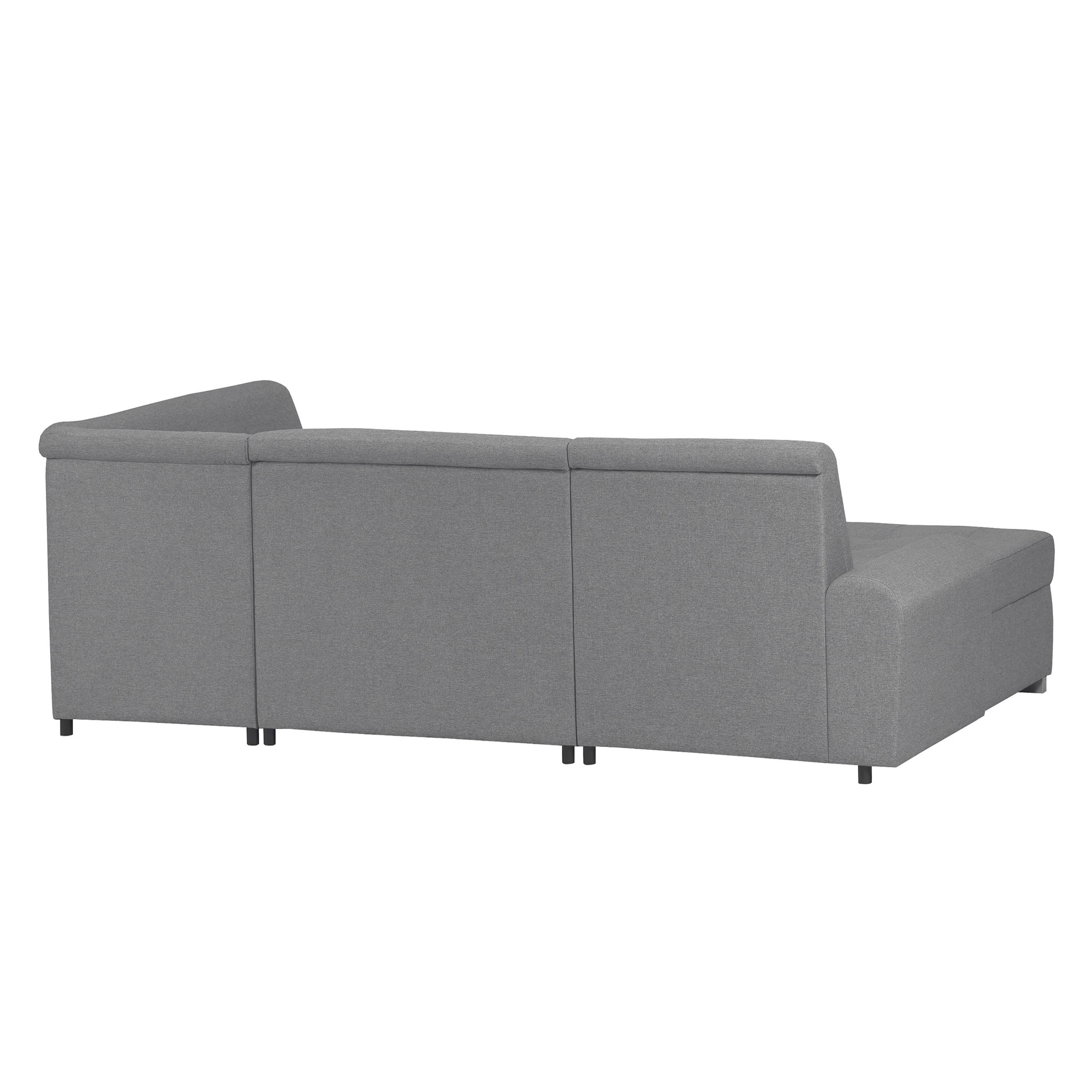 Voir la diapositive 9 : Canapé d'angle gauche panoramique convertible en tissu gris clair 6 places WIDE 