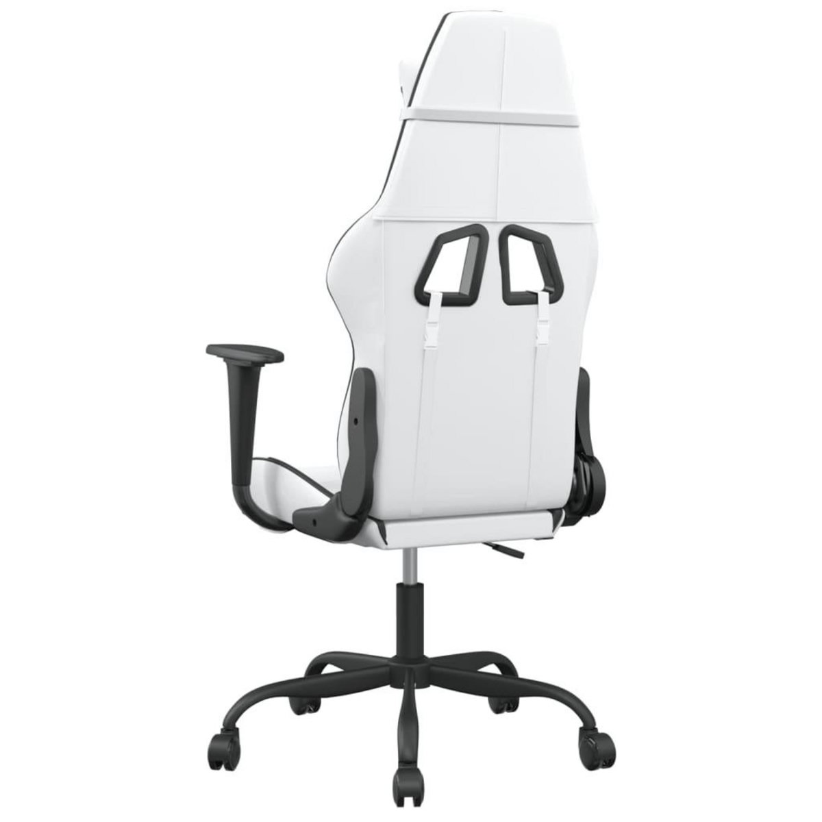 VIDAXL Chaise de jeu de massage Blanc et noir Similicuir
