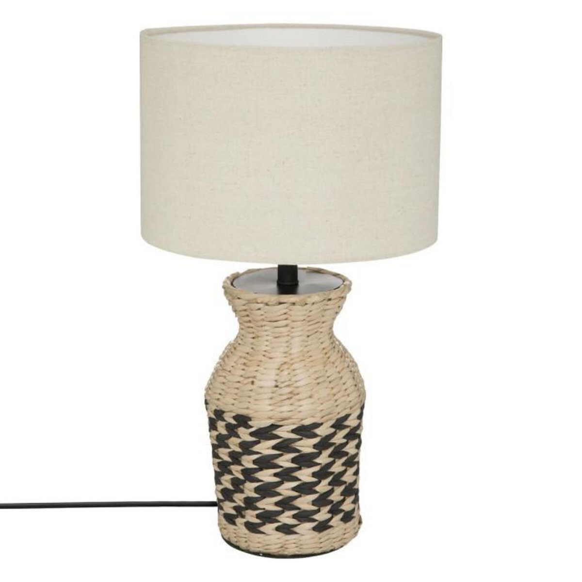ATMOSPHERA Lampe à Poser Design  Mena  49cm Noir & Naturel
