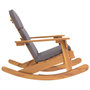 Voir la diapositive 4 : VIDAXL Chaise a bascule Adirondack avec coussins bois massif d'acacia