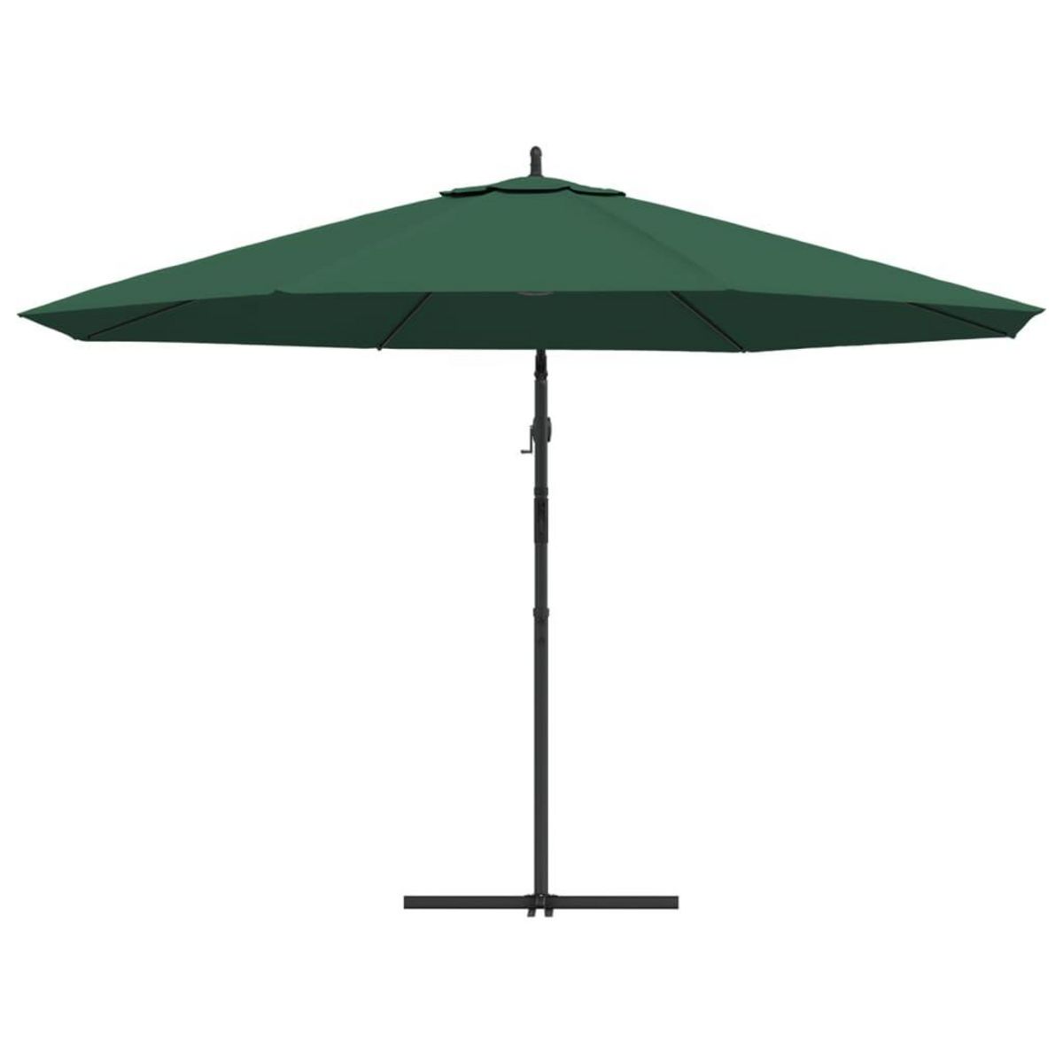 VIDAXL Parasol de jardin en porte-a-faux 3,5 m vert