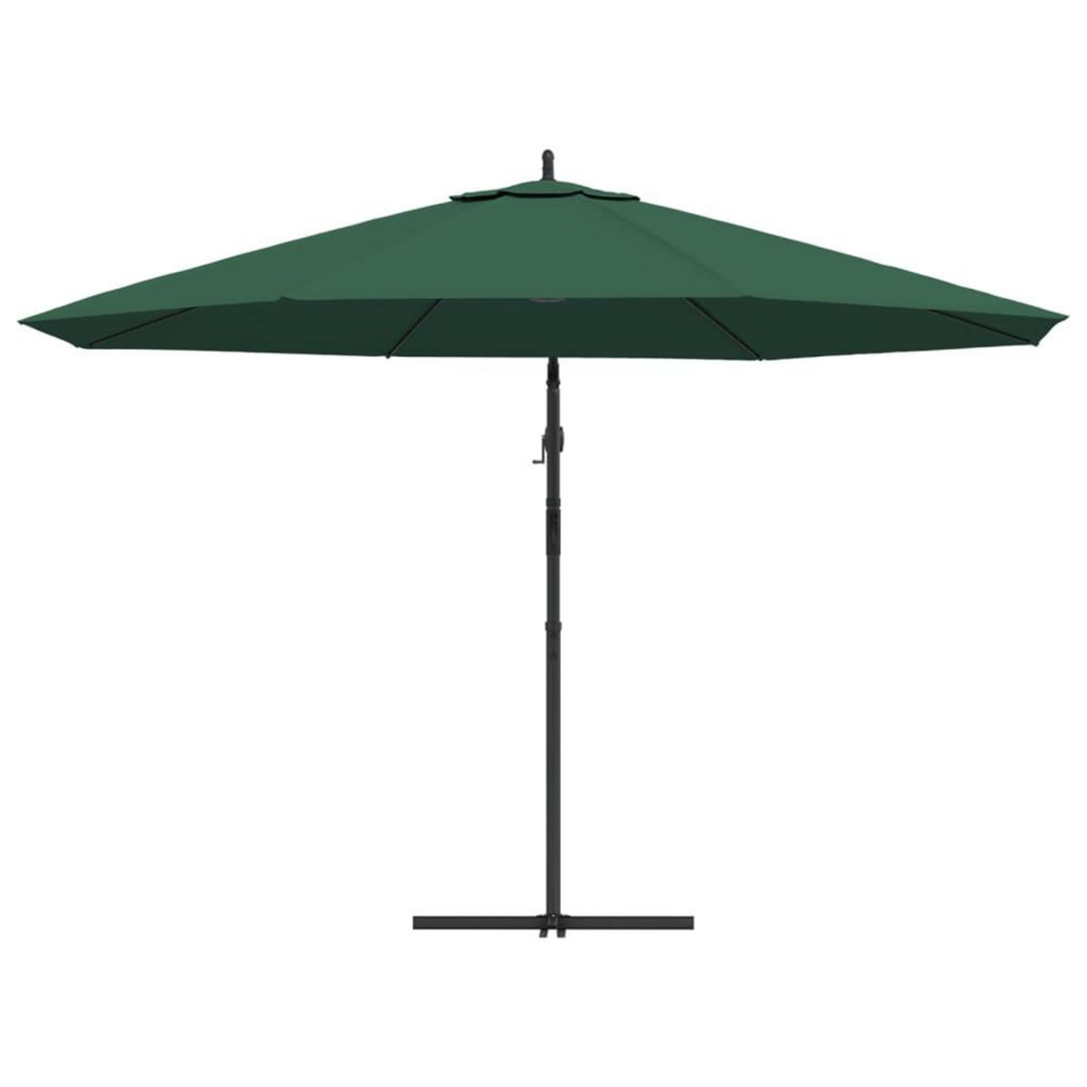 VIDAXL Parasol de jardin en porte-a-faux 3,5 m vert