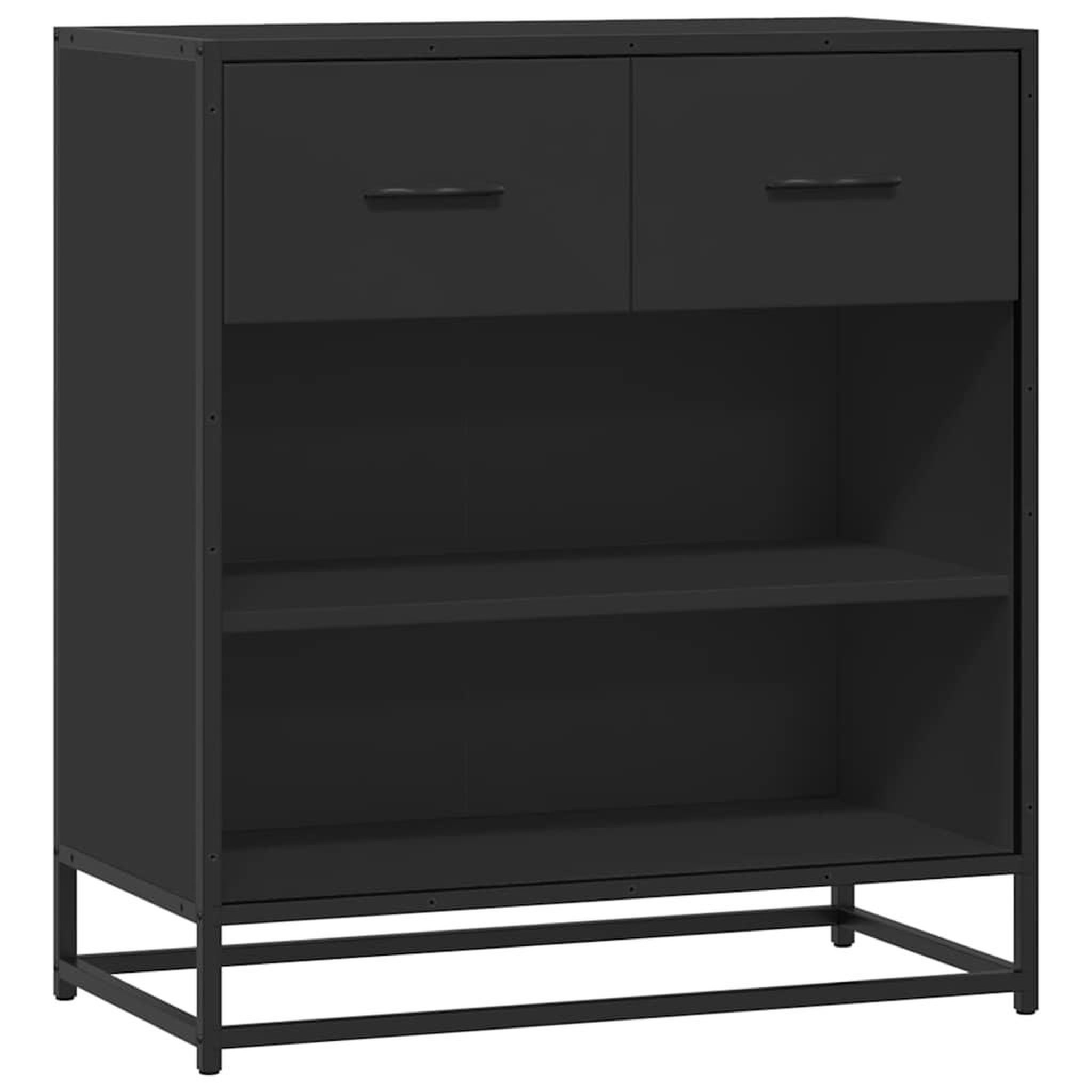 Voir la diapositive 2 : VIDAXL Buffet noir 68x35x76 cm bois d'ingenierie