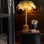 Paris Prix Lampe à Poser Déco  Feuilles de Coco  72cm Or