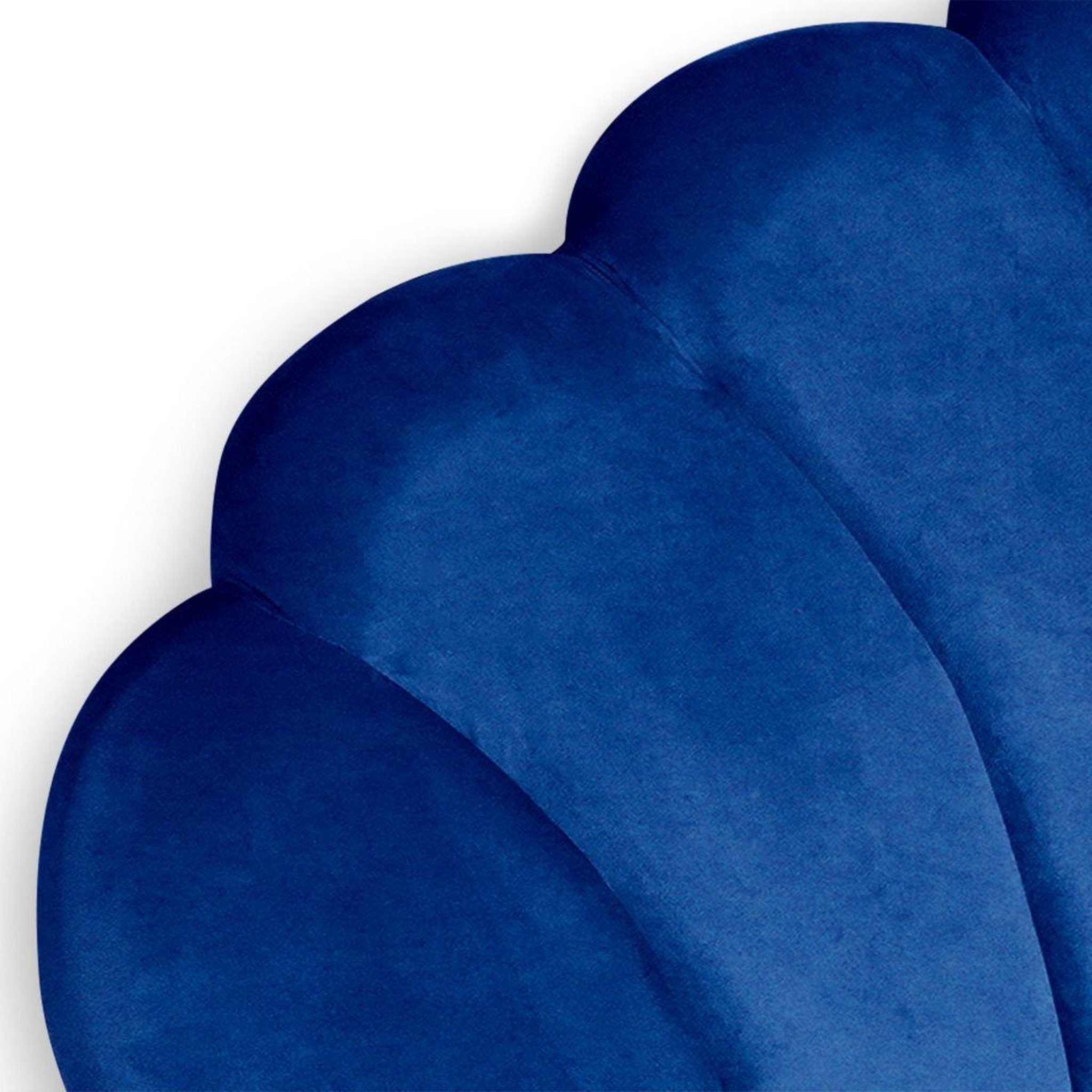 Voir la diapositive 3 : Paris Prix Tête de lit en velours  shelly  140cm bleu