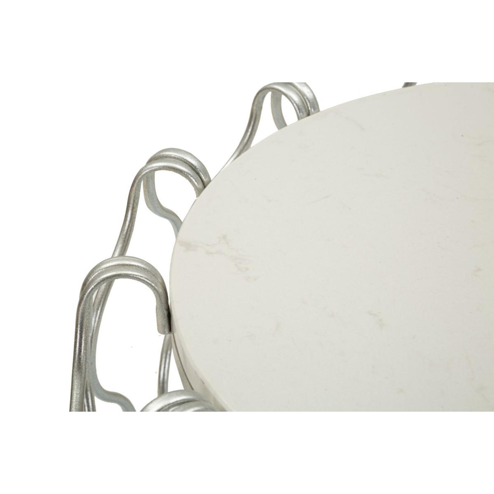 Voir la diapositive 2 : Paris Prix Table d'appoint en marbre  hook  61cm argent