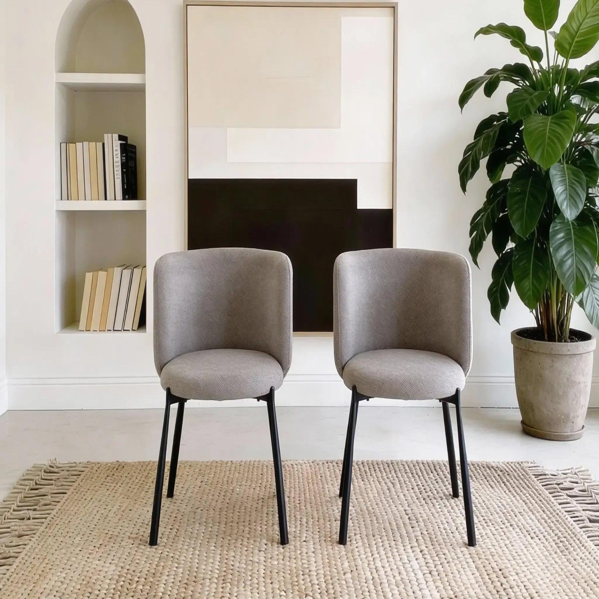 Voir la diapositive 2 : CASANOVA PARIS Ora - lot de 2 chaises pieds en métal noir