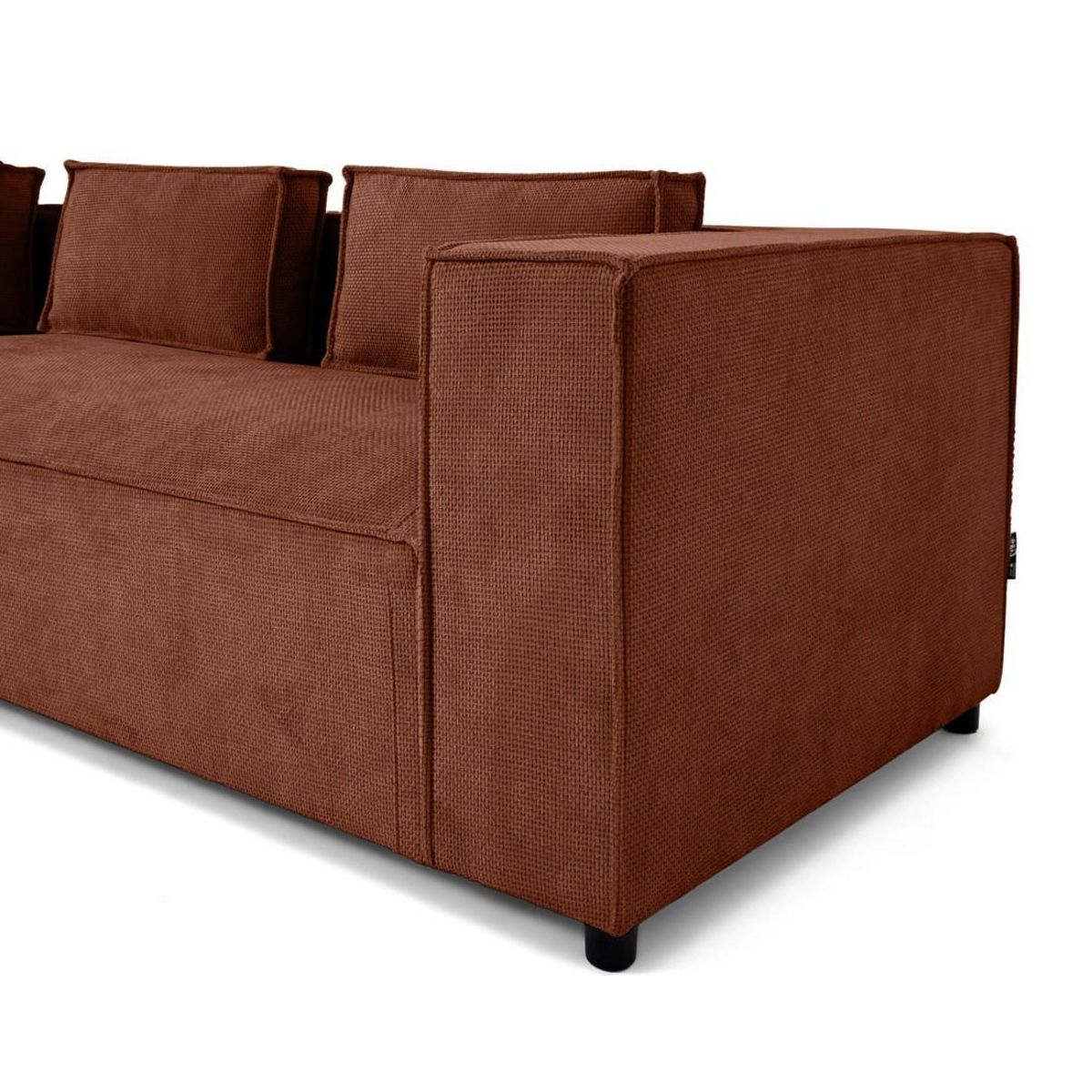 LISA DESIGN Stella - canapé d'angle gauche - 4 places - en tissu texturé