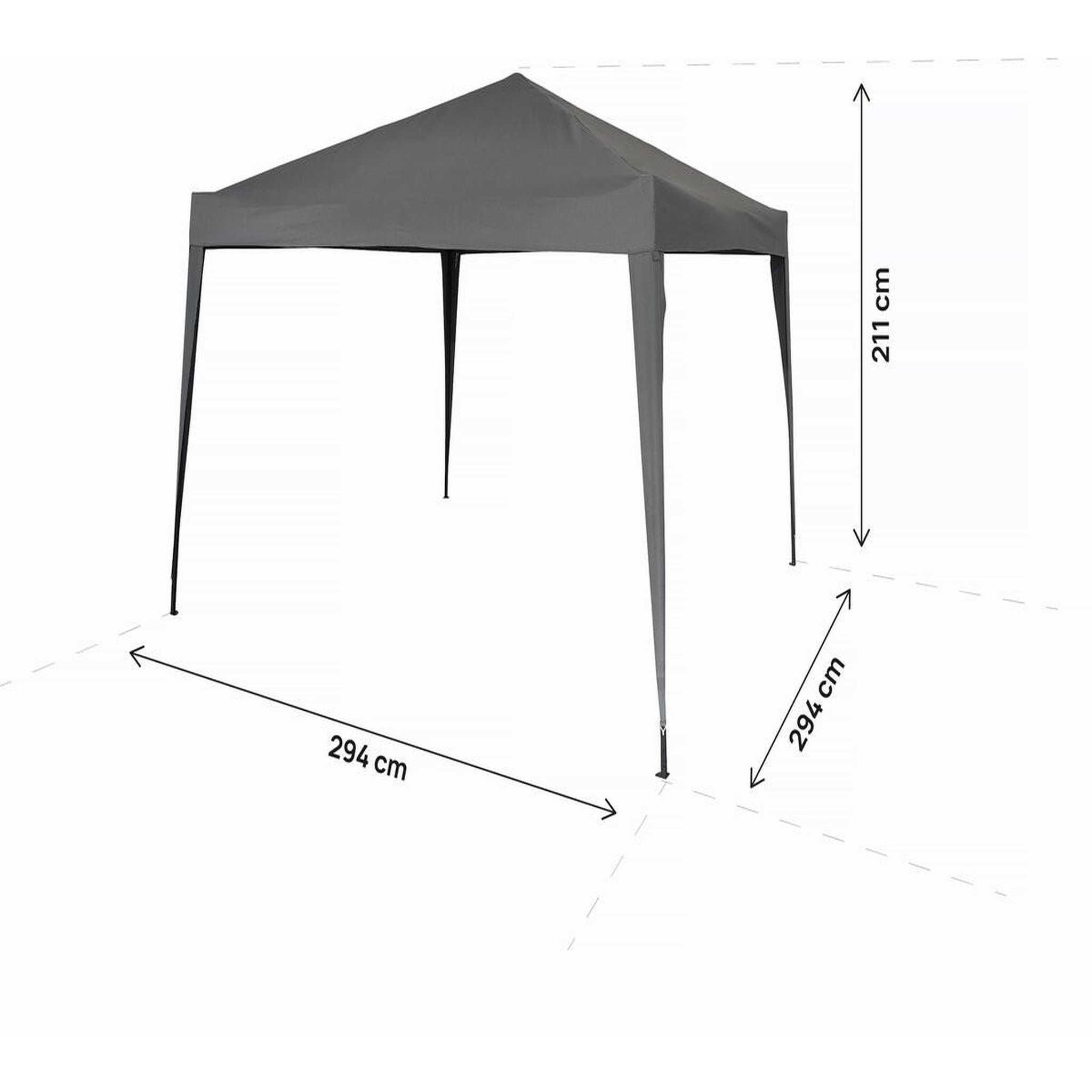 Voir la diapositive 4 : Habitat et Jardin Tonnelle de jardin pliante  svetlana 3  - 9 m² - 3 x 3 m - gris
