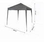 Voir la diapositive 4 : Habitat et Jardin Tonnelle de jardin pliante  Svetlana 3  - 9 m² - 3 x 3 m - Gris