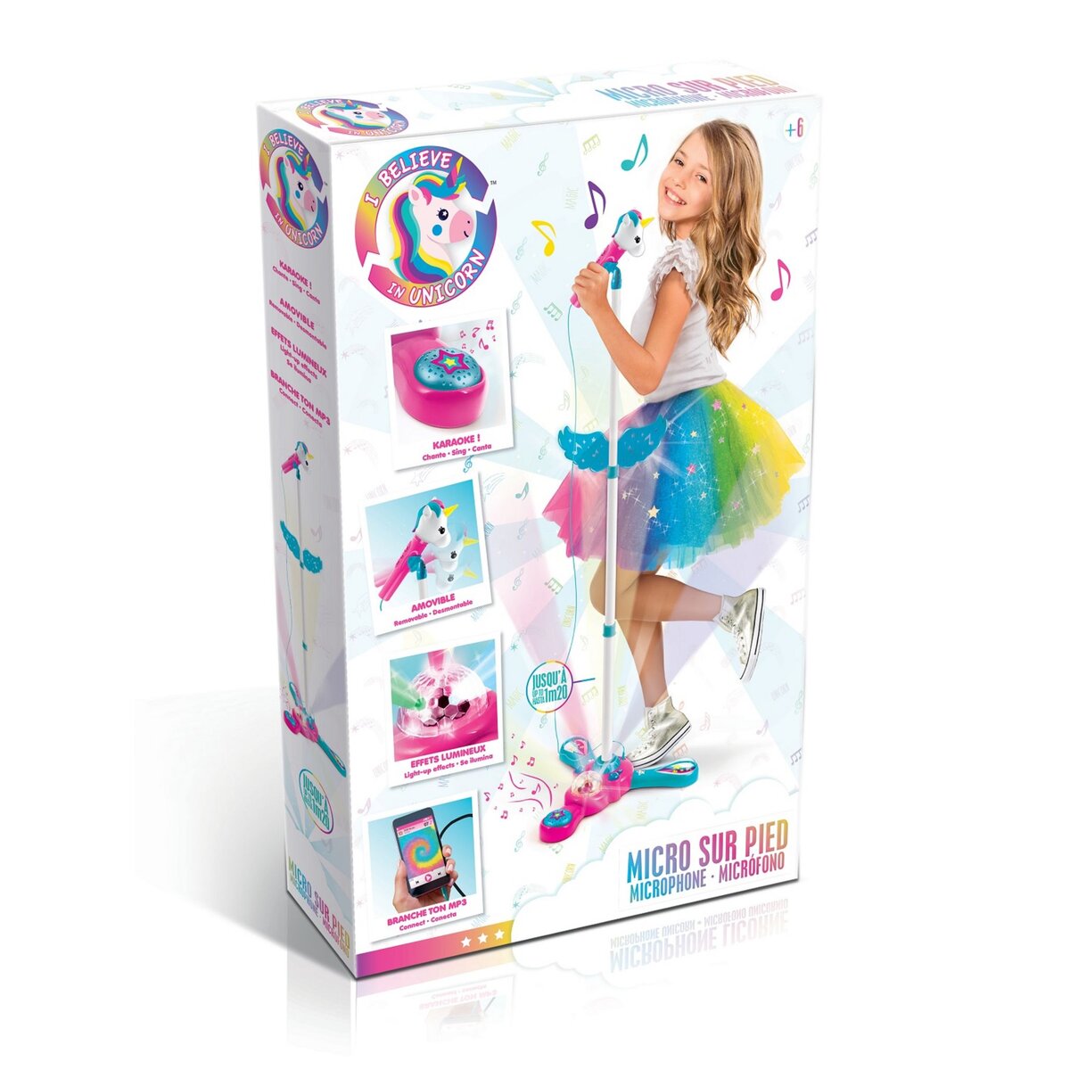CANAL TOYS Micro sur pied licorne
