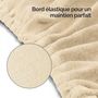 Voir la diapositive 4 : VIVEZEN Drap housse de protection en éponge pour coussin demi-rond 66 cm x 22 cm x 12 cm de table de massage - Beige