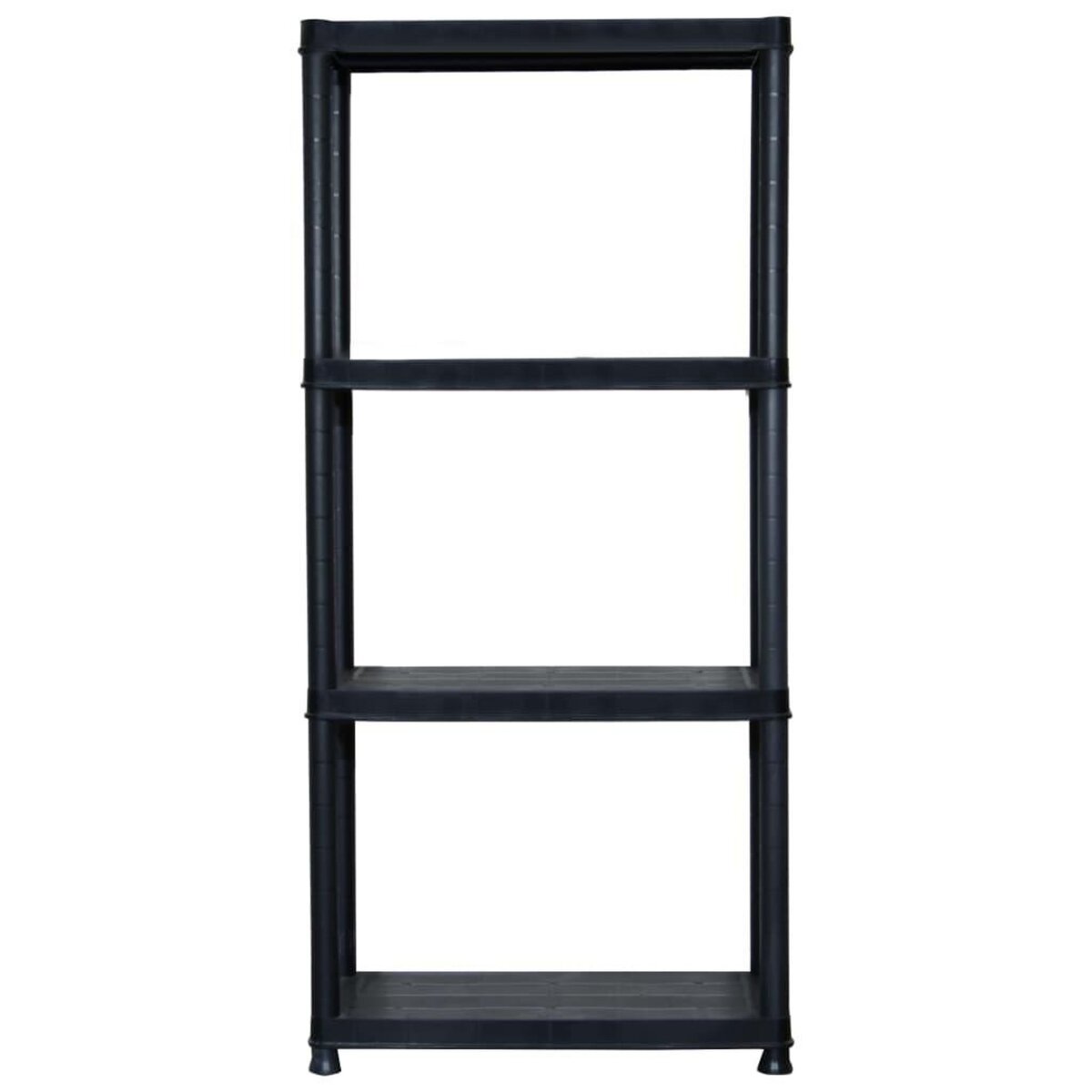 VIDAXL Etagere de rangement a 4 niveaux Noir 61x30,5x130 cm Plastique
