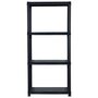 Voir la diapositive 3 : VIDAXL Etagere de rangement a 4 niveaux Noir 61x30,5x130 cm Plastique