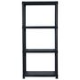 Voir la diapositive 3 : VIDAXL Etagere de rangement a 4 niveaux Noir 61x30,5x130 cm Plastique