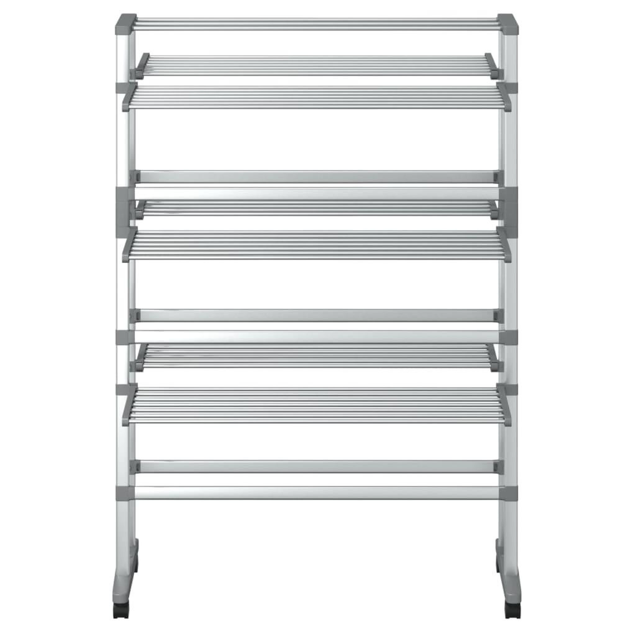 Voir la diapositive 4 : VIDAXL Sechoir a linge avec roues 89x64x129 cm aluminium