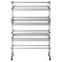 Voir la diapositive 4 : VIDAXL Sechoir a linge avec roues 89x64x129 cm aluminium