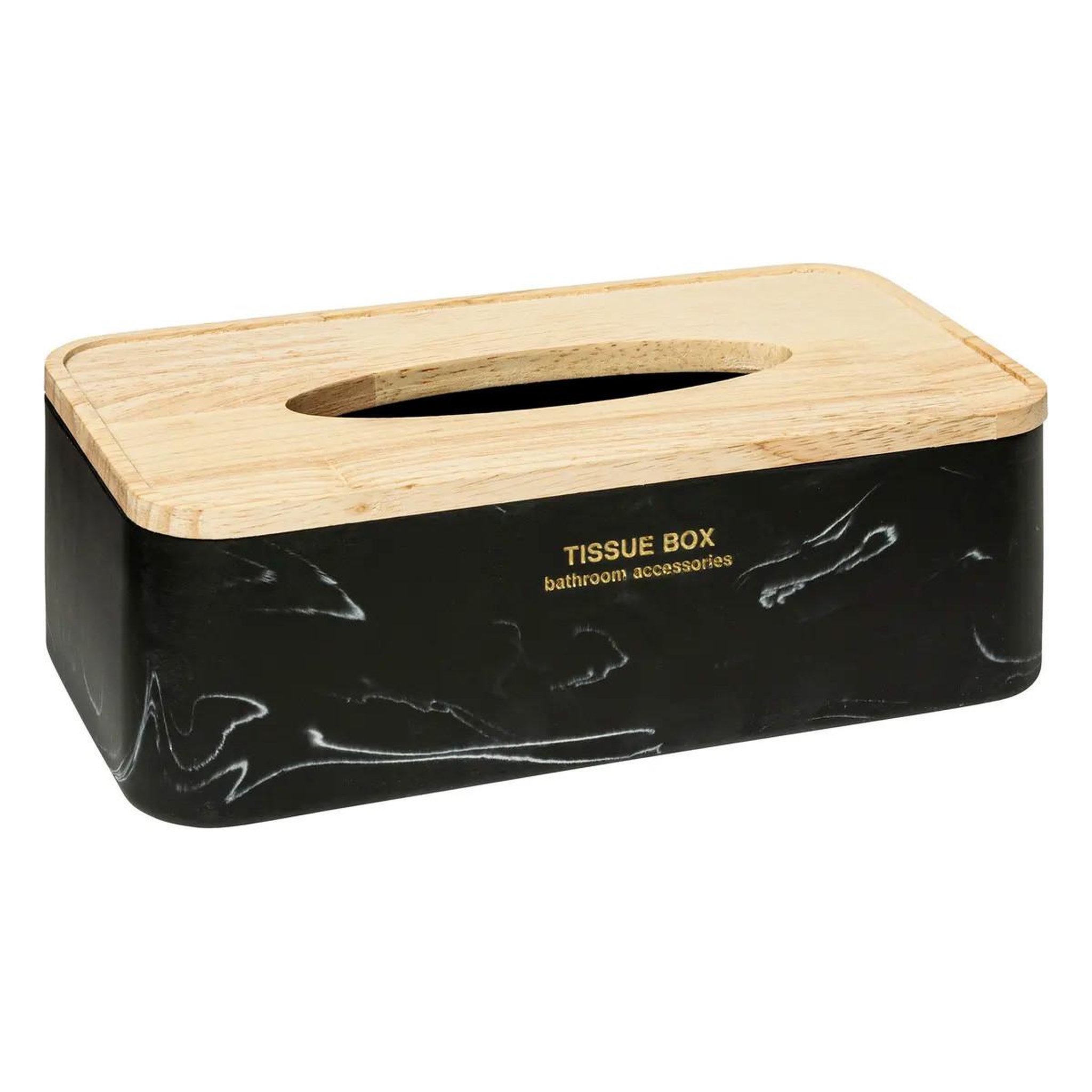 FIVE Boîte à mouchoirs déco  léa  25cm noir