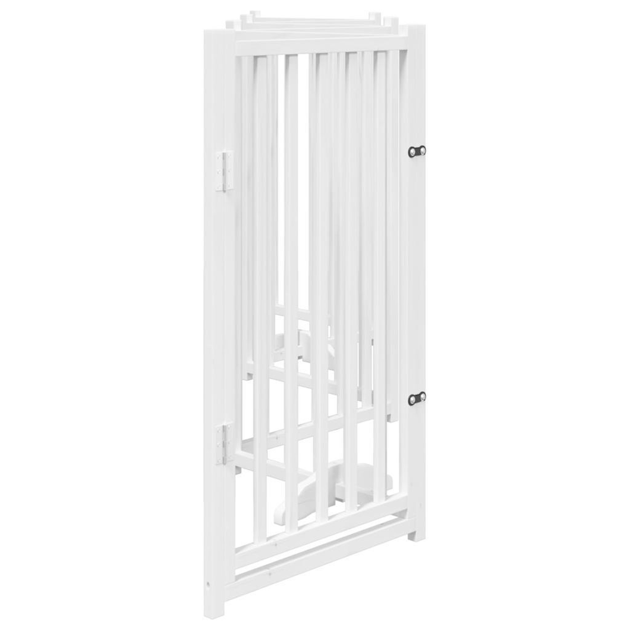 Voir la diapositive 5 : VIDAXL Barriere pour chiens avec porte 6 panneaux bois de sapin massif