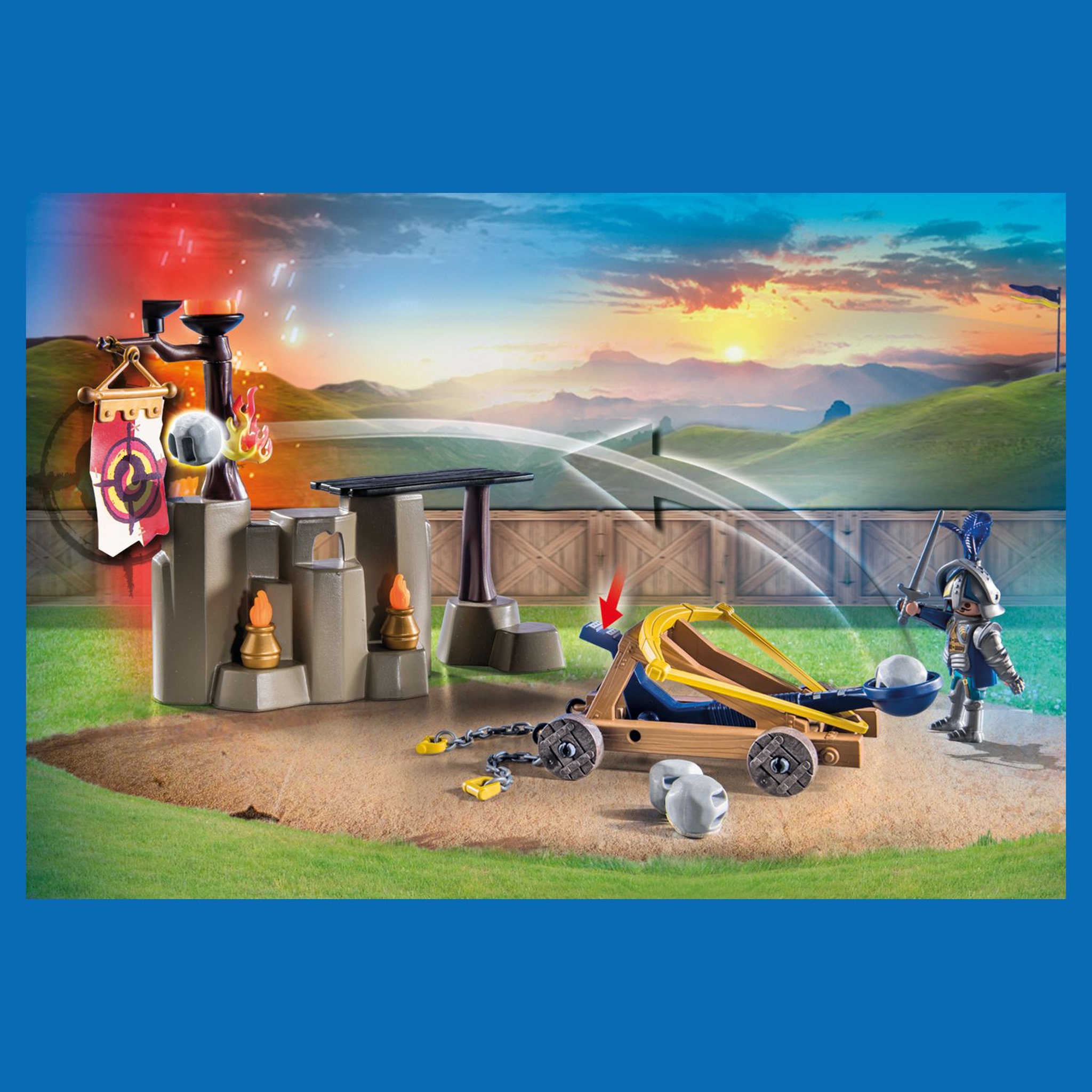 Voir la diapositive 6 : PLAYMOBIL 71210 Tournoi de chevalier contre combattant