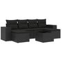 Voir la diapositive 2 : VIDAXL Salon de jardin 7 pcs avec coussins noir resine tressee