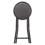 Voir la diapositive 2 :  Tabouret Pliant en Velours  Cyda  45cm Gris