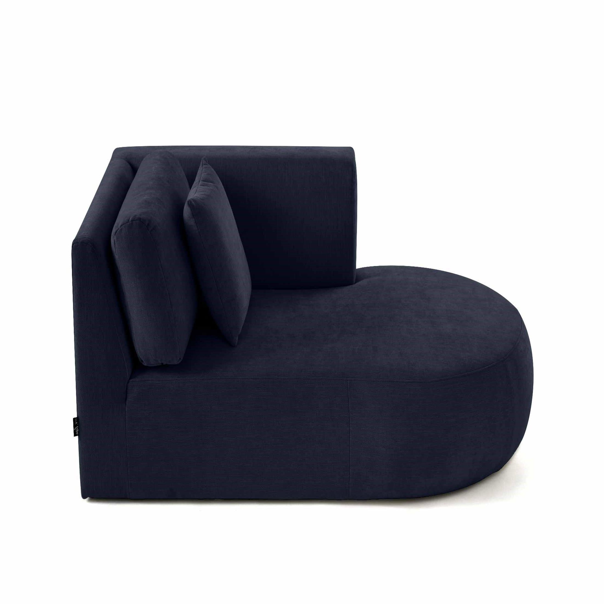Voir la diapositive 6 : LISA DESIGN Santorini - module d'assise méridienne droit - en tissu texturé