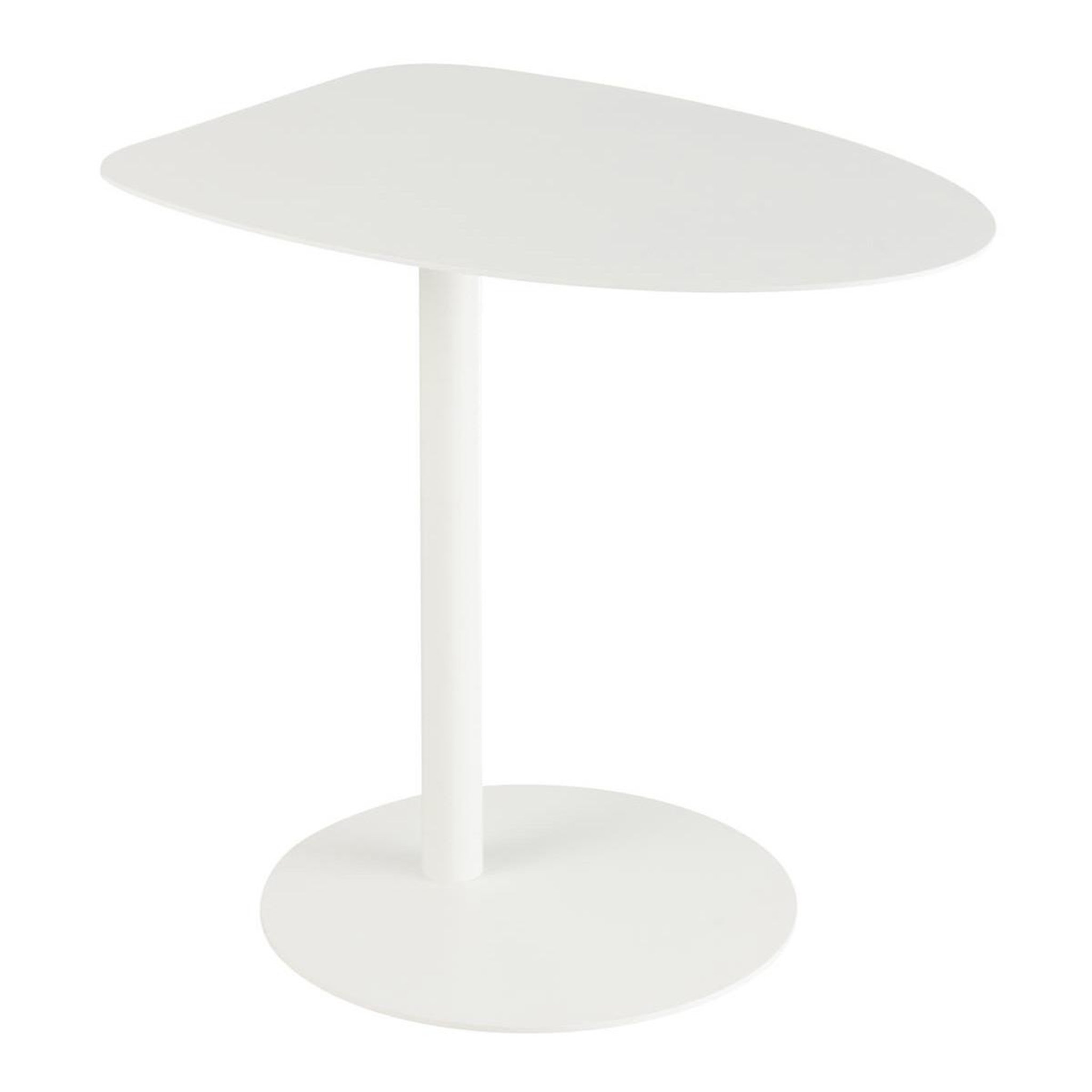 J-LINE Table d'appoint en métal  ice  55cm blanc