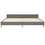 Voir la diapositive 5 : VIDAXL Cadre de lit sans matelas gris fonce 200x200 cm tissu