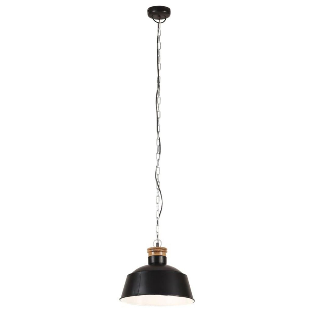 VIDAXL Lampe suspendue industrielle 32 cm Noir E27