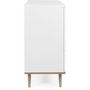 Voir la diapositive 5 : MARKET24 Commode Göteborg - 3 tiroirs - Décor chene sonoma Blanc - Scandinave - L 79,8 x P 40 x H 86,5 cm