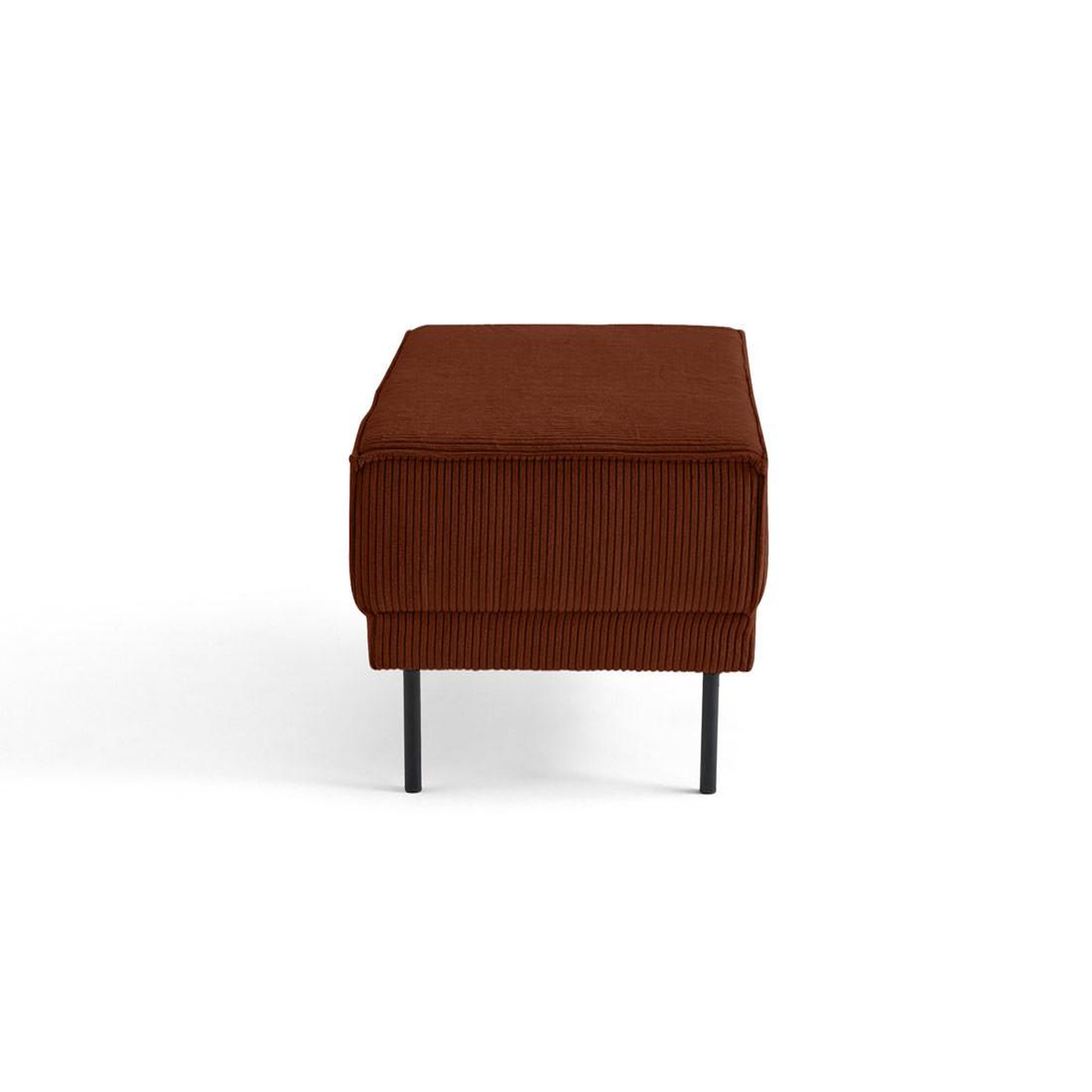 Voir la diapositive 3 : BEST MOBILIER Charlie - pouf - pieds hauts - en velours côtelé