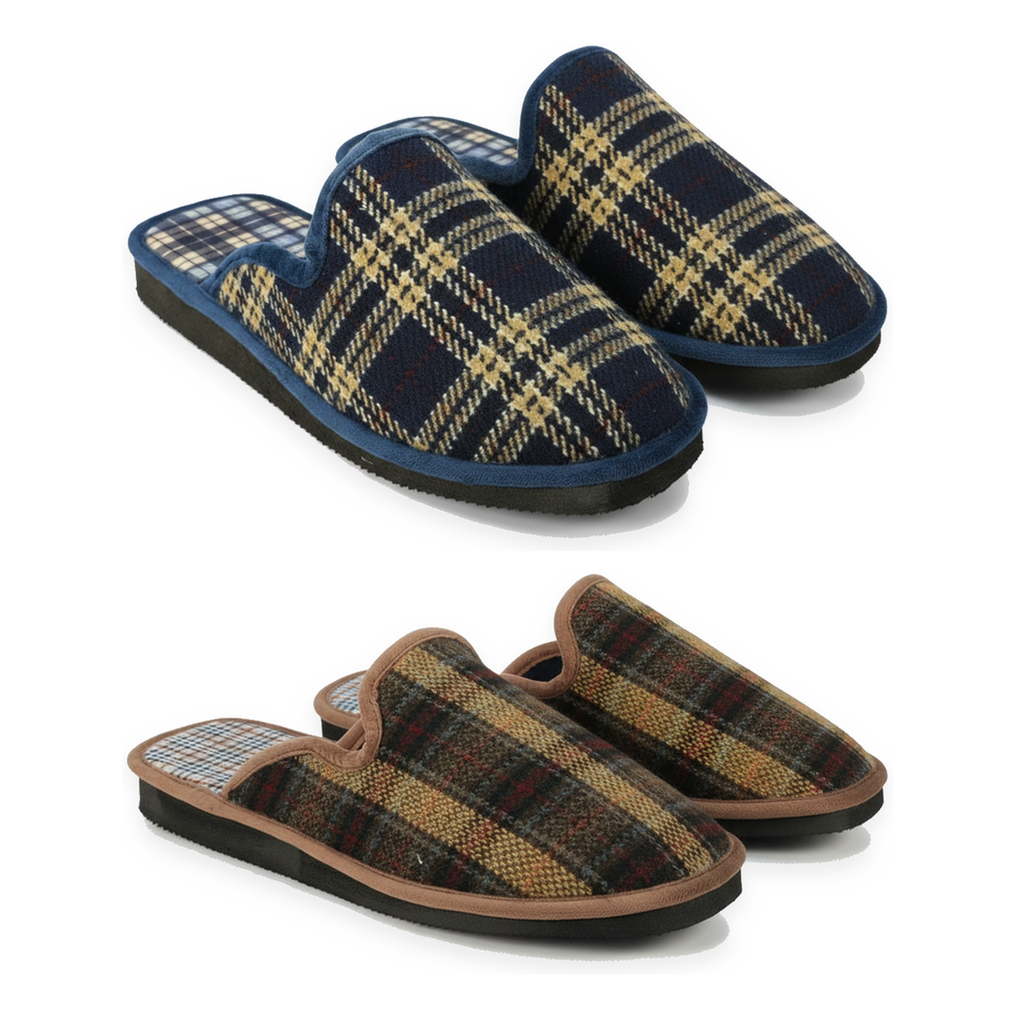 Voir la diapositive 3 : OZABI Ozabi pack de 2 paires pantoufles mules homme fabriquées en espagne