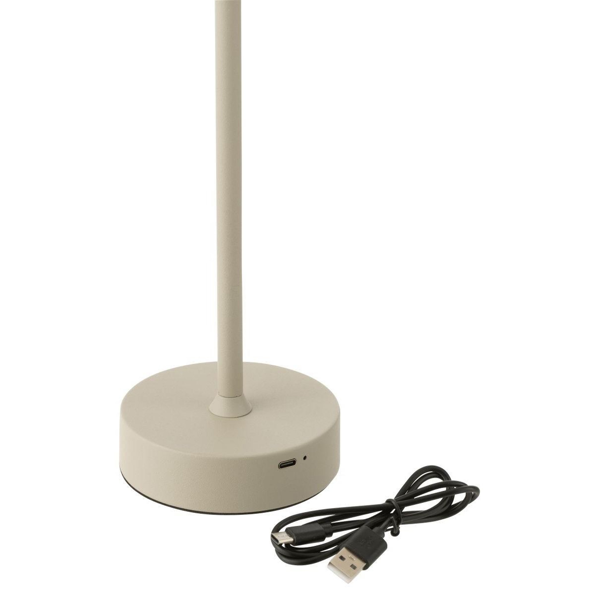 Voir la diapositive 3 : J-LINE Lampe à poser à led  goa  37cm taupe