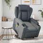 Voir la diapositive 1 : VIDAXL Fauteuil inclinable de massage electrique gris similicuir