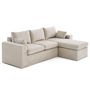 Voir la diapositive 5 : LISA DESIGN Calgary - canapé d'angle déhoussable et modulable 3 places + 1 pouf en velours texturé