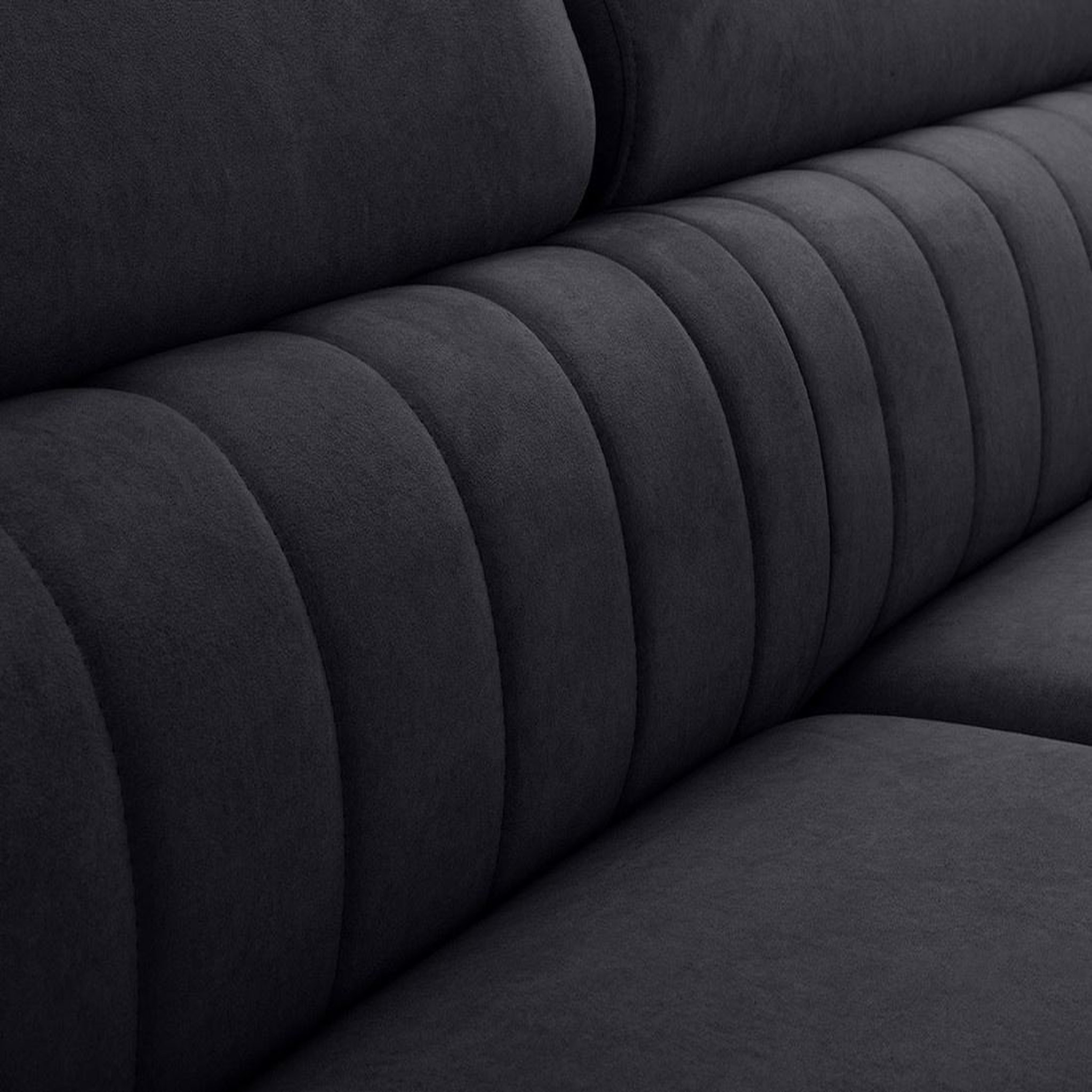 Voir la diapositive 5 : BEST MOBILIER Aneta - canapé d'angle droit 5 places - convertible avec coffre et têtières - en velours
