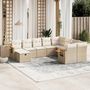 Voir la diapositive 1 : VIDAXL Salon de jardin avec coussins 10 pcs beige resine tressee