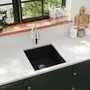 VIDAXL Evier de cuisine en granit Bac unique Noir