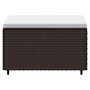 Voir la diapositive 4 : VIDAXL Repose-pieds de jardin coussins lot de 2 marron resine tressee