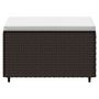 Voir la diapositive 4 : VIDAXL Repose-pieds de jardin coussins lot de 2 marron resine tressee