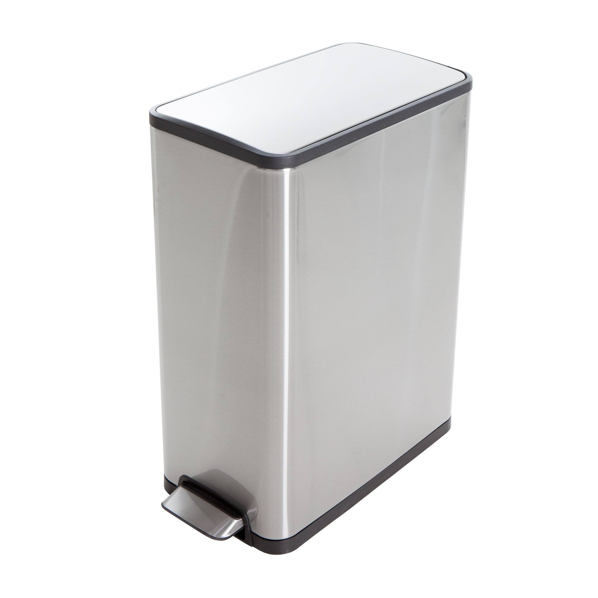 Voir la diapositive 3 : HAILO Poubelle de tri à pédale 2x20L Profil Inox