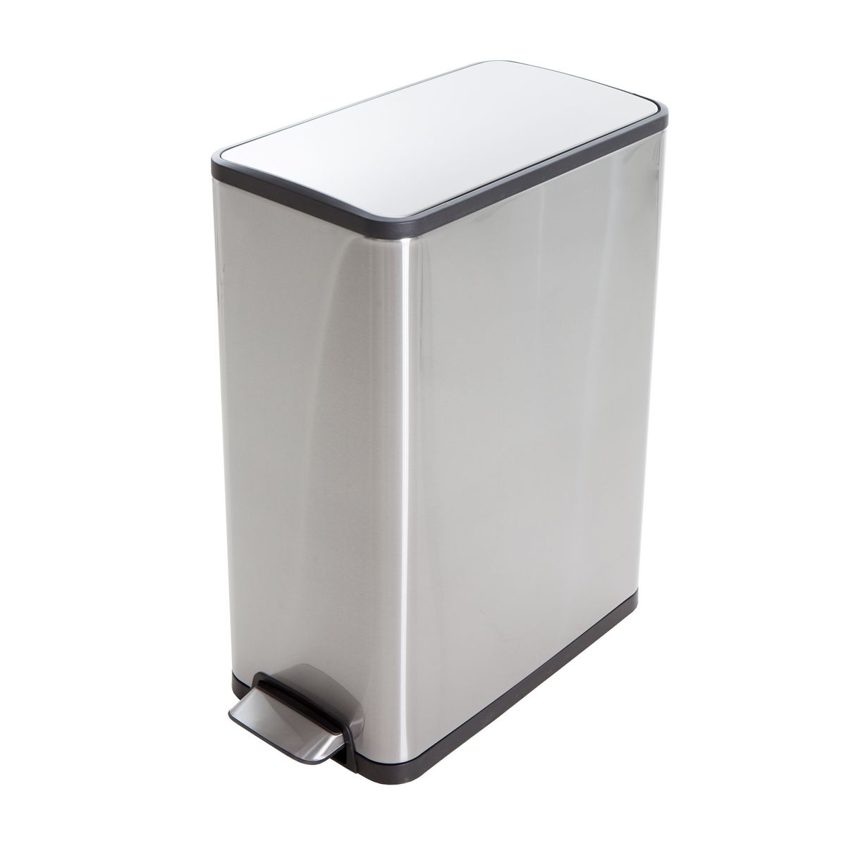 HAILO Poubelle de tri à pédale 2x20L Profil Inox