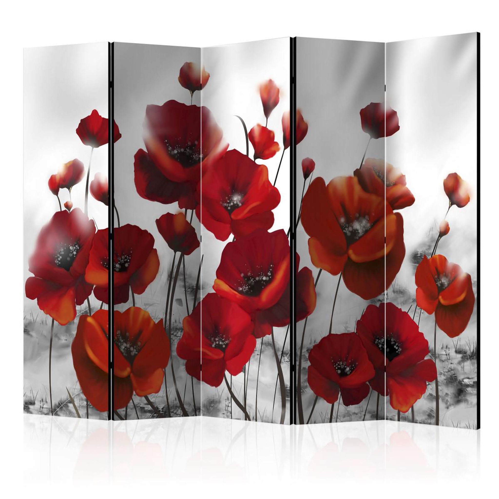 Paris Prix Paravent 5 volets  poppies in the moonlight  172x225cm