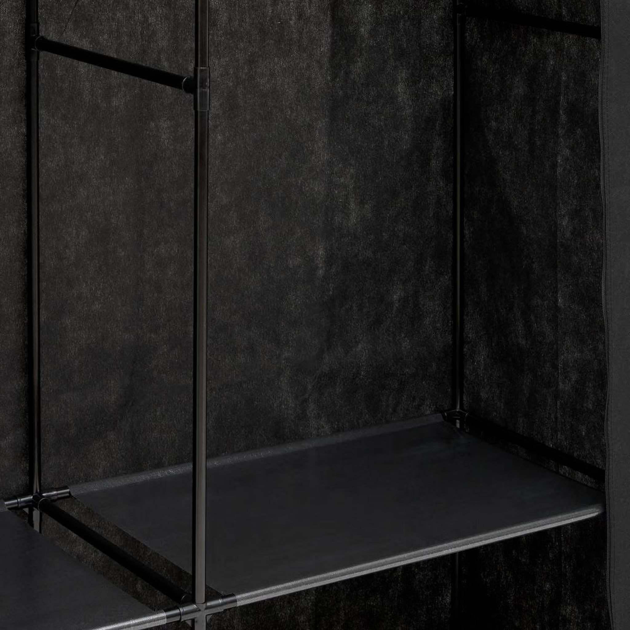 Voir la diapositive 4 : FIVE Penderie double 1 étagère  dressy  140cm noir